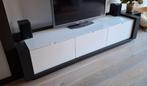 Hoogglans wit TV meubel met 3 kleppen, Ophalen, Gebruikt, 200 cm of meer, Minder dan 100 cm