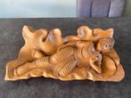 Liggende Boeddha beeld Nirvana van Krokodillenhout 26 x 54cm, Ophalen of Verzenden