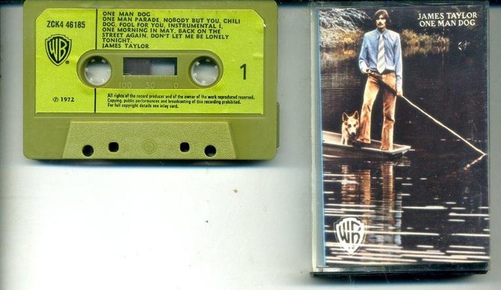 James Taylor – One Man Dog 18 nrs cassette 1972 ZGAN, Cd's en Dvd's, Cassettebandjes, Zo goed als nieuw, Origineel, Rock en Metal