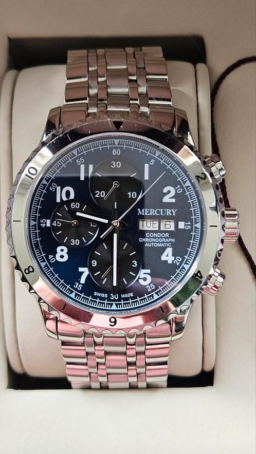 Mercury zwitserse automaat chronograaf nieuwstaat, Sieraden, Tassen en Uiterlijk, Horloges | Heren, Zo goed als nieuw, Polshorloge