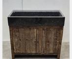 Stoer badkamermeubel met natuurstenen bak. Old Wood!, Ophalen, Nieuw, 50 tot 100 cm, Nvt