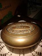 Oud verkoperd THEEDOOSJE <> Ovaal model met ROZEN Sierrand, Antiek en Kunst, Ophalen of Verzenden