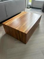 Massief Notenhouten Salontafel Hulshoff Design, Huis en Inrichting, Ophalen, Gebruikt, 50 tot 100 cm, 50 tot 100 cm