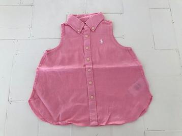 Ralph Lauren blouse mouwloos hemdje top roze meisje mt 3T 98