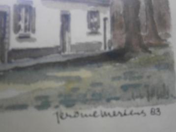 Het witte dorpje Thorn, Mooie prent Kapel onder Linden beschikbaar voor biedingen