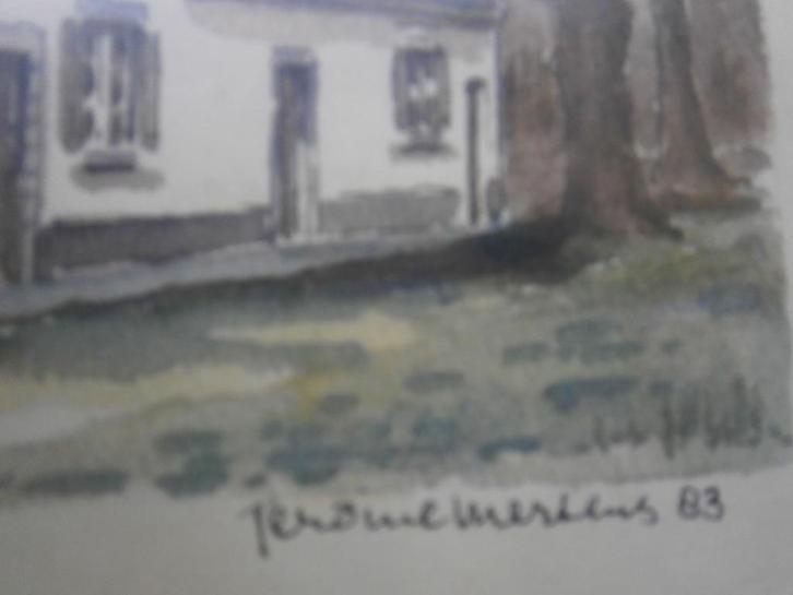 Het witte dorpje Thorn, Mooie prent Kapel onder Linden, Verzamelen, Foto's en Prenten, Gebruikt, Overige onderwerpen, Voor 1940