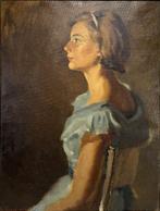 60. Olieverfschilderij A. Marchegiani, portret, 1956, Rome, Ophalen of Verzenden
