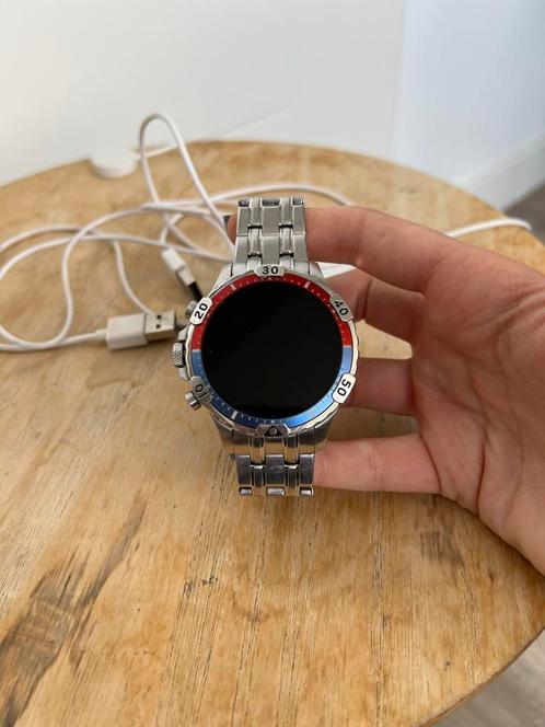 Fossil Garrett HR Smartwatch – Gen 5E (FTW3050), Sieraden, Tassen en Uiterlijk, Smartwatches, Gebruikt, Android, Blauw, Conditie