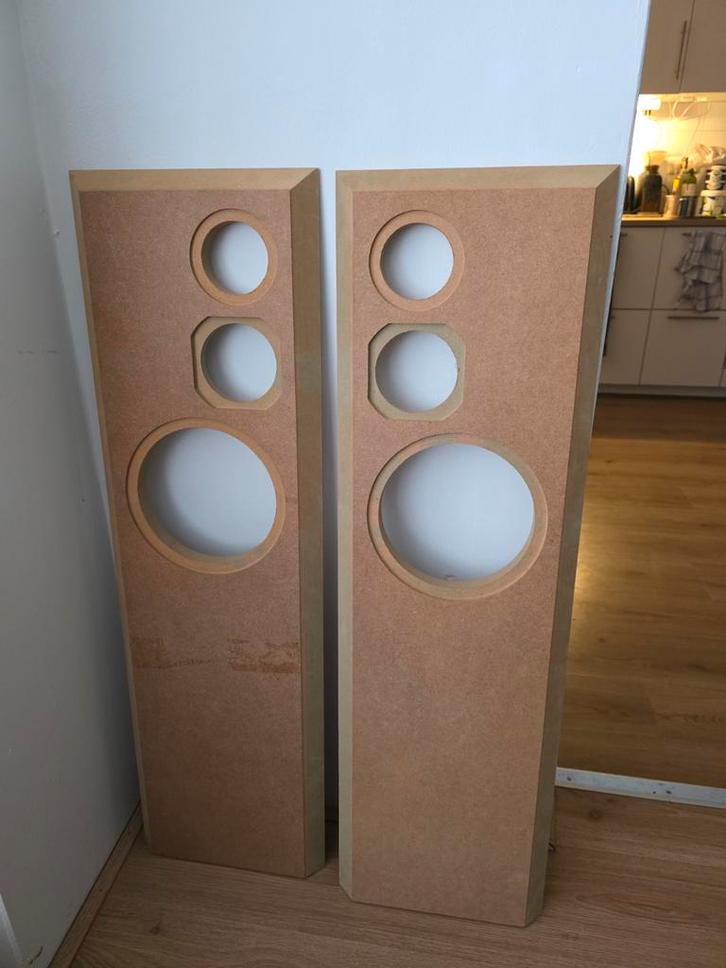 Luidspreker - DIY project oud Speaker & Co medewerker, Audio, Tv en Foto, Luidsprekers, Gebruikt, Front, Rear of Stereo speakers