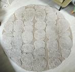 160 Rond vloerkleed met organische vormen, Huis en Inrichting, Stoffering | Tapijten en Kleden, Beige, 150 tot 200 cm, Rond, Ophalen of Verzenden