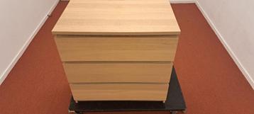 IKEA MALM ladekast – 3 lades, eikenhout look - afbeelding 5
