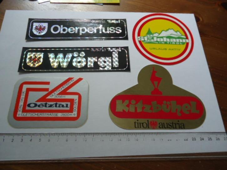 sticker oud Oetztal St Johann tirol austria oostenrijk retro, Verzamelen, Stickers, Zo goed als nieuw, Bedrijf of Vereniging, Verzenden