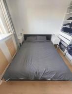 Ikea malm bed black + matres(delivery possible), Huis en Inrichting, Zwart, Tweepersoons, Zo goed als nieuw, 200 cm