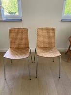 2 vintage Eliot bamboe stoelen jaren 90, Ophalen, Bruin, Riet of Rotan, Twee