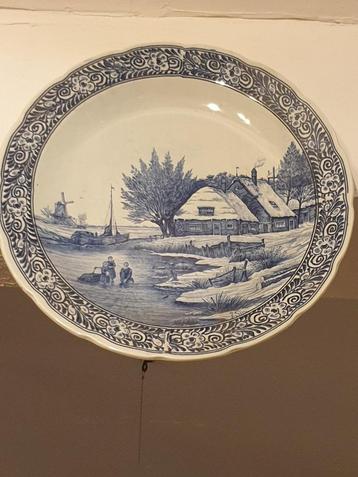 Delfts Blauw Wandbord Groot beschikbaar voor biedingen