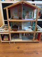Hape poppenhuis + auto, Ophalen, Gebruikt, Poppenhuis