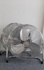 2 Grote vloerventilatoren,Chrome,Clatronic,3 standen,50 rond, Witgoed en Apparatuur, Ventilatoren, Ophalen, Zo goed als nieuw