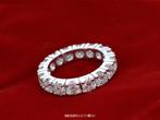 White Gold Alliance Ring with Diamonds - 18K, Ophalen, Nieuw, 17 tot 18, Met edelsteen
