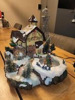 Kersthuisje met watermolen en schaatsbaan, Diversen, Ophalen of Verzenden, Gebruikt
