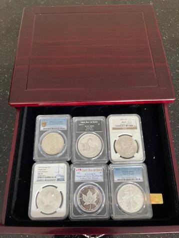 Partij Belegingsmunten in PCGS/NGC slabs ZEER ZELDZAAM beschikbaar voor biedingen