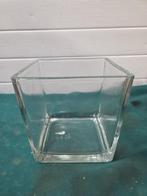 bloempot glas dik kubus, Ophalen of Verzenden, 'T Olde Gre-j, Info@toldegrej.nl, Endepoelstraat 20f Didam