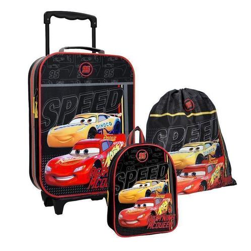 Disney Cars  Reisset: Trolley Koffer, Rugzak en Gymtas, Sieraden, Tassen en Uiterlijk, Koffers, Nieuw, Overige materialen, Minder dan 50 cm