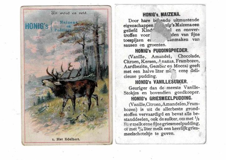 Oude chromo van "HONIG", Verzamelen, Merken en Reclamevoorwerpen, Gebruikt, Overige typen, Verzenden