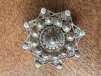 Zilveren zeeuwse knop broche, Sieraden, Tassen en Uiterlijk, Broches, Ophalen of Verzenden, Zo goed als nieuw, Minder dan 4 cm