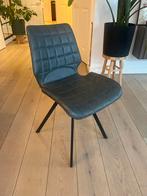 6x eetkamerstoel grijs, Huis en Inrichting, Ophalen, Gebruikt, Leer, Grijs