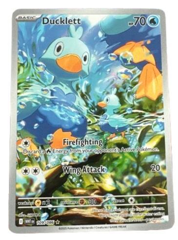 Pokemon Kaart Ducklett (WHT 109) TOPPER, Hobby en Vrije tijd, Verzamelkaartspellen | Pokémon, Zo goed als nieuw, Losse kaart, Ophalen of Verzenden