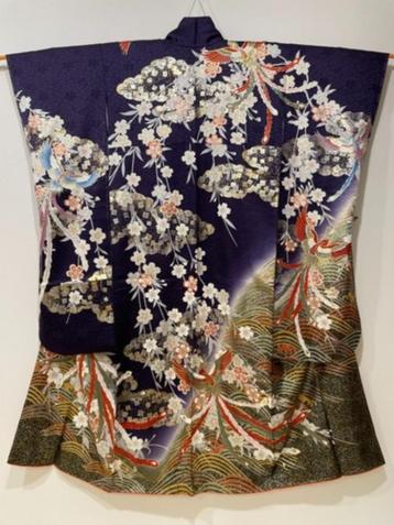 Japanse kimono natuurlijke zijde quilt haori patchwork  beschikbaar voor biedingen
