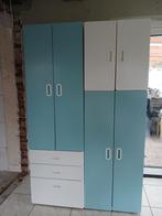 2 IKEA Kasten - Blauw & Wit, Huis en Inrichting, Kasten | Kledingkasten, Ophalen, Gebruikt, 50 tot 100 cm, Minder dan 100 cm