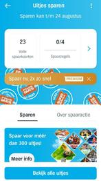 AH Uitjeszegels 23 volle spaarkaarten., Albert Heijn, Verzenden