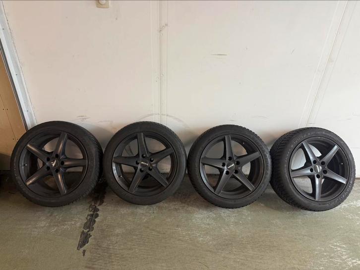 Dunlop 235/34 R17 winterbanden + Velgen 5x120, Auto-onderdelen, Banden en Velgen, Velg(en), Winterbanden, 17 inch, 235 mm, Ophalen of Verzenden
