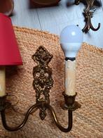 koperen ?muurlampje en kleerhaak, Huis en Inrichting, Lampen | Wandlampen, Ophalen of Verzenden, Gebruikt, Metaal