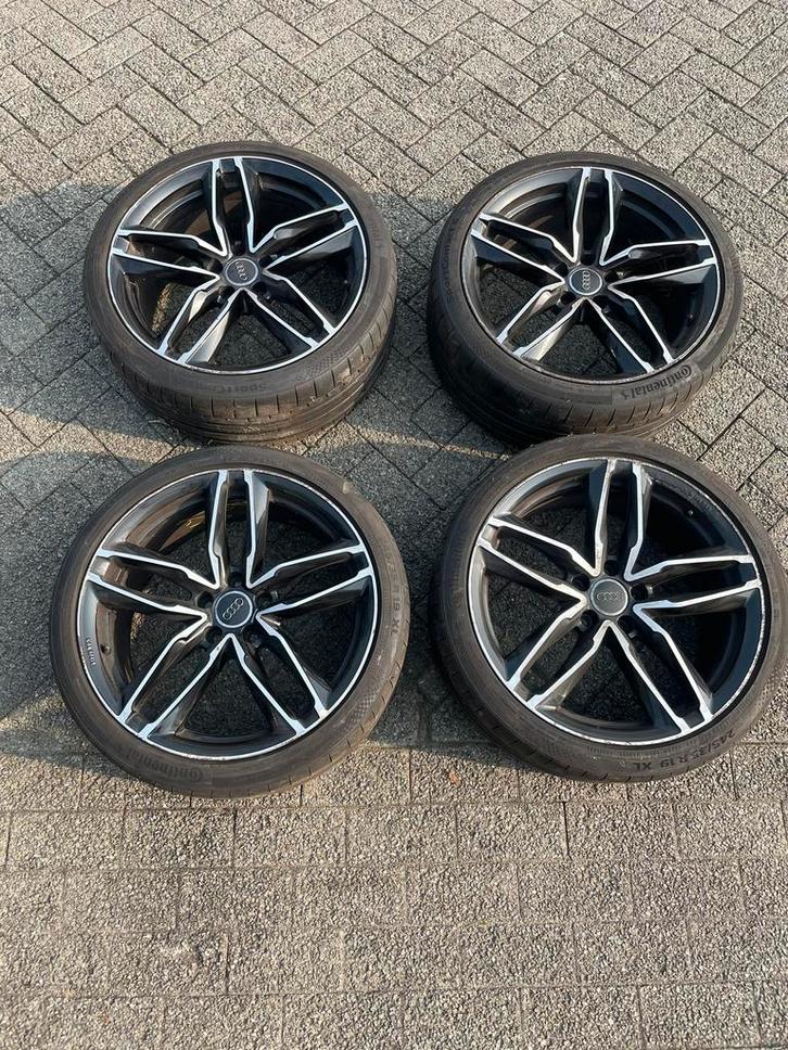 Audi Velgenset 19inch origineel 245/35/R19XL banden opknapse, Auto diversen, Wieldoppen, Zo goed als nieuw, Ophalen of Verzenden