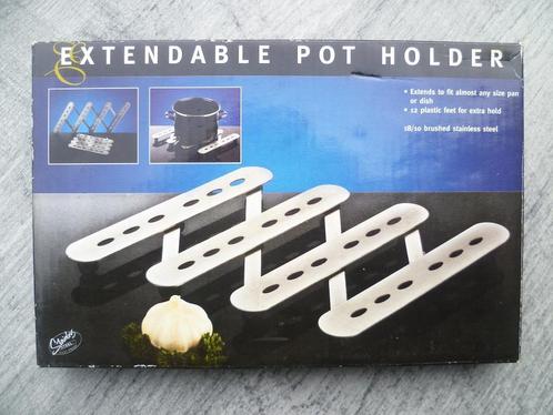 Nieuw in doos - RVS pannen onderzetter ~ uittrekbaar..., Huis en Inrichting, Keuken | Keukenbenodigdheden, Nieuw, Verzenden