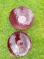 Glazen rode schalen, Ophalen, Schaal, Rond, Glas