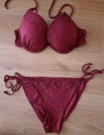 dames Bikini donkerrood/aubergine maat 40 / cup D *b, Ophalen of Verzenden, Gedragen, Rood, Bikini