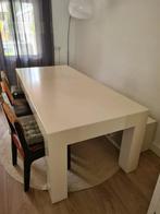 Witte eettafel, 200 cm of meer, Zo goed als nieuw, Vijf personen of meer, Rechthoekig