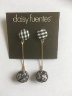 Daisy Fuentes BB ruitje balletjes steker oorbellen, Overige materialen, Zwart, Nieuw, Ophalen of Verzenden