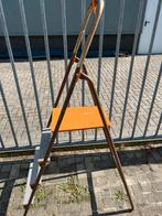 Vintage Brabantia huishoudtrap retro oranje jaren ‘70, D, Ophalen of Verzenden, Zo goed als nieuw, Minder dan 2 meter
