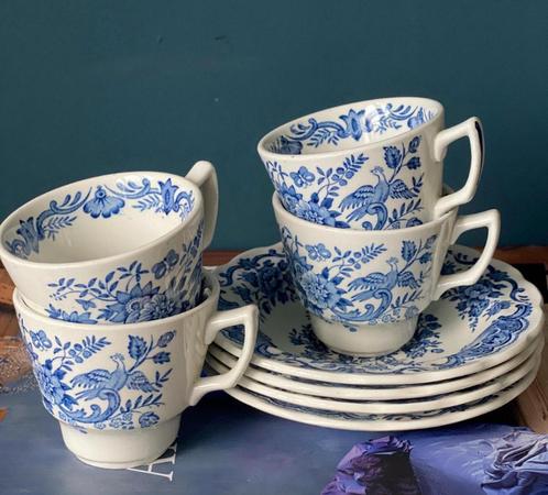Ridgway Windsor set van 4 kop en schotels, Huis en Inrichting, Keuken | Servies, Kop(pen) en/of Schotel(s), Overige stijlen, Porselein