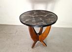 Amsterdamse School Art Deco Bijzettafel Met Faux Marmer blad, Minder dan 55 cm, -, -, Rond