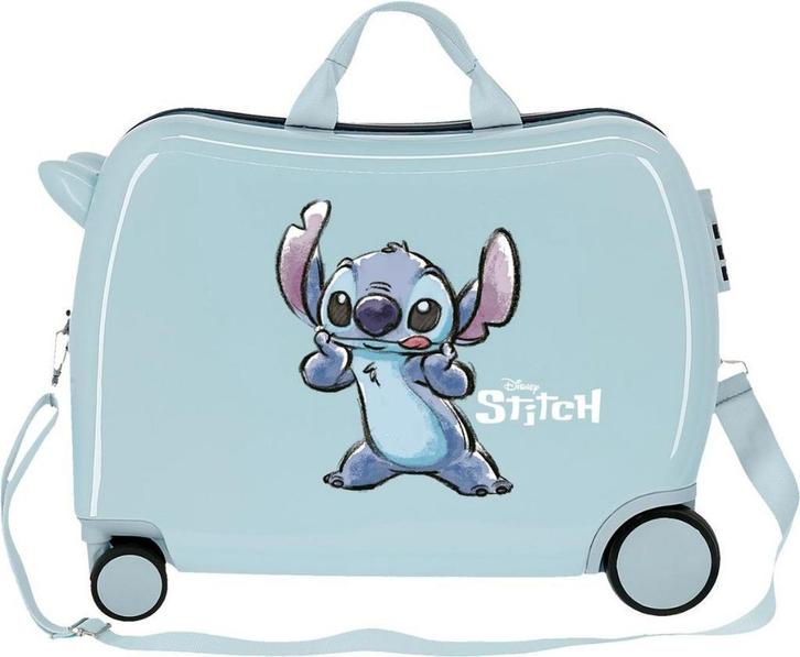ABS Stitch Ride-On Kinderkoffer Blauw - Gratis Verzending, Sieraden, Tassen en Uiterlijk, Koffers, Nieuw, Hard kunststof, Minder dan 50 cm