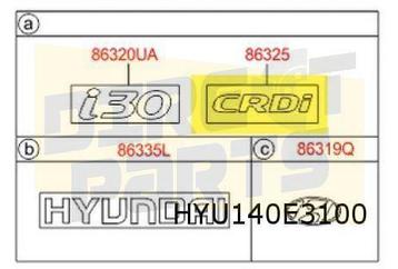 Hyundai i30 Wagon embleem tekst ''CRDI'' Origineel!  86325A6 beschikbaar voor biedingen