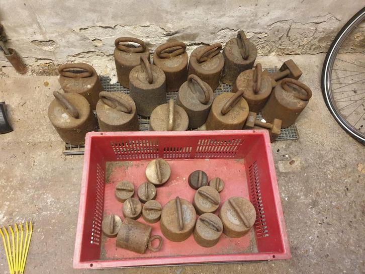 Bascule oude gewichten verzameling, Antiek en Kunst, Antiek | Gereedschap en Instrumenten, Ophalen of Verzenden