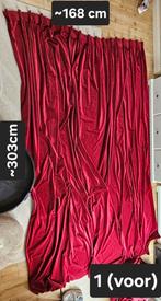 Velours verduisterende gordijnen bordeauxrood, Huis en Inrichting, Stoffering | Gordijnen en Lamellen, Ophalen, Gebruikt, 200 cm of meer
