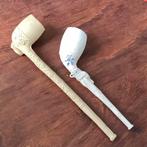 2 figurale klei pijpen hond vlieg, Antiek en Kunst, Antiek | Overige Antiek, Ophalen of Verzenden