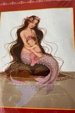 BORDUURPAKKET CROSS-STITCH ZEEMEERMIN MET BABY, Hobby en Vrije tijd, Verzenden, Nieuw, Handborduren, Borduurpakket